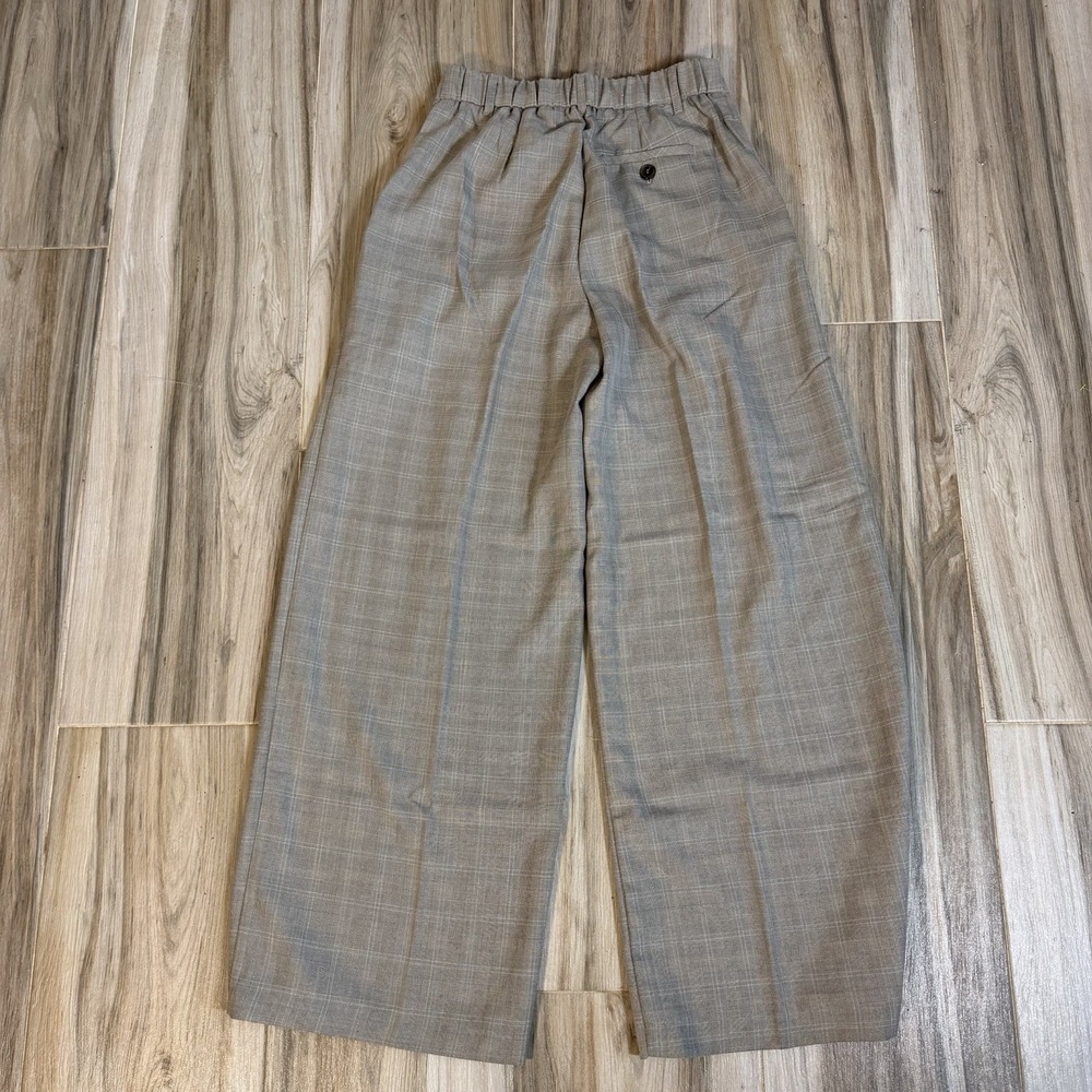 NWT Avery Menswear Trousers Maeve Plaid Grey XS Classic Preppy Career Wide Leg - Picture 5 of 13